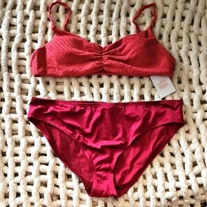 Andie Bikini Swimsuit Set Size XL New Symi Top Classic Bottom Beach Summer